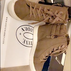 Tan Sneaker Wedges